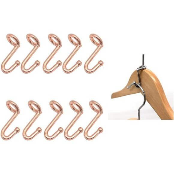 Closet hanger connector hooks 36pcs space saving metal cascading clothes hangers - Picture 4 of 7